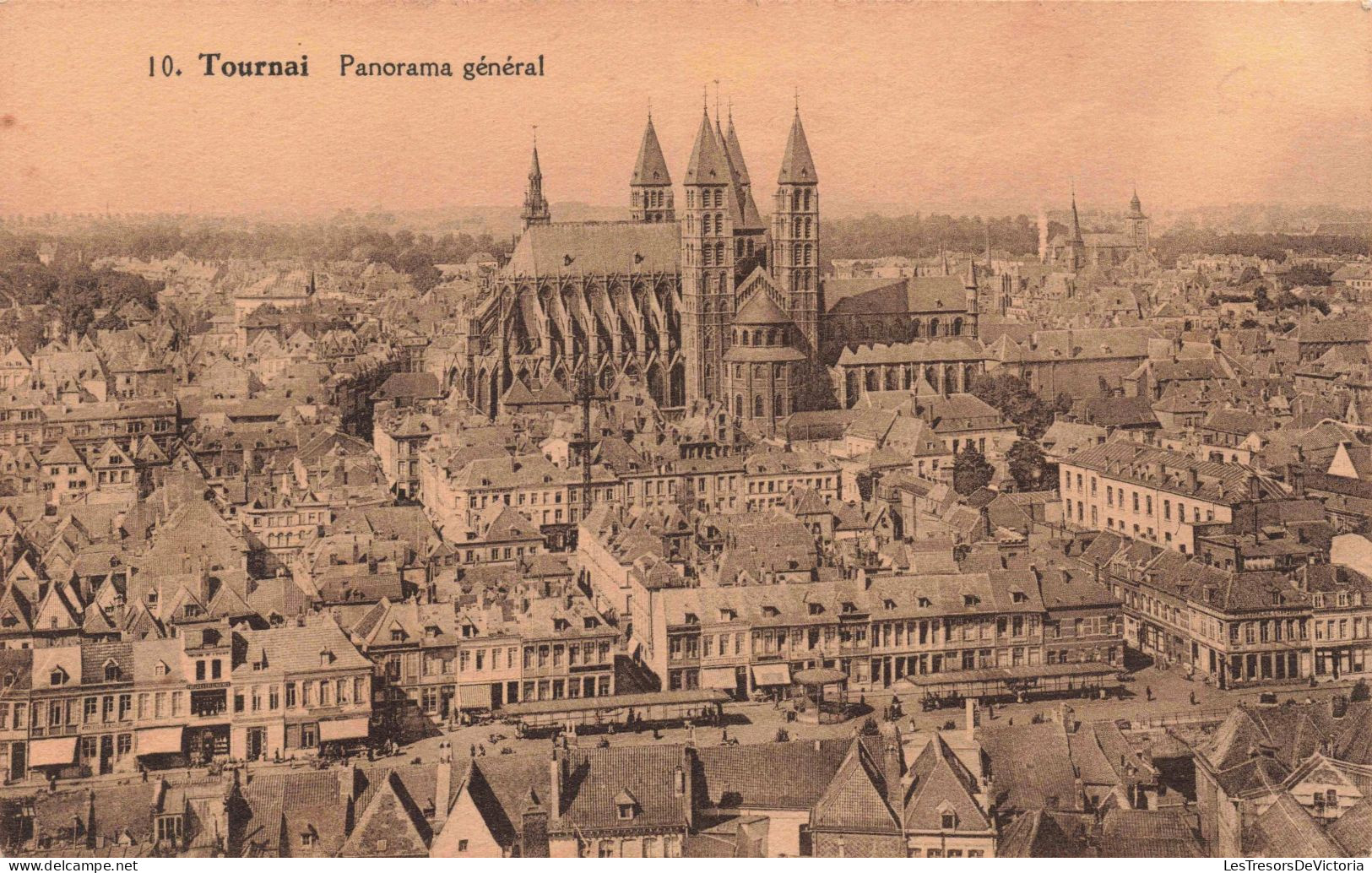 BELGIQUE - Tournai - Panorama Général - Carte Postale Ancienne - Tournai