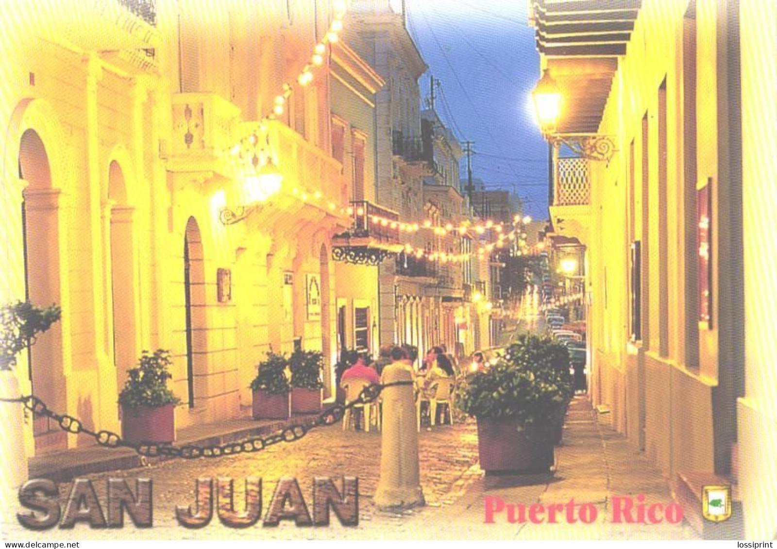 Puerto Rico:San Juan, Street Night View - Puerto Rico