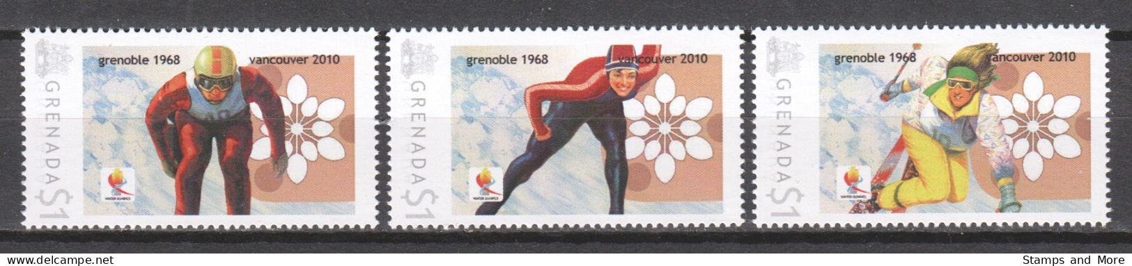 Grenada - Limited Edition Serie 10 MNH - WINTER OLYMPICS VANCOUVER 2010 - GRENOBLE 1968 - Hiver 2010: Vancouver