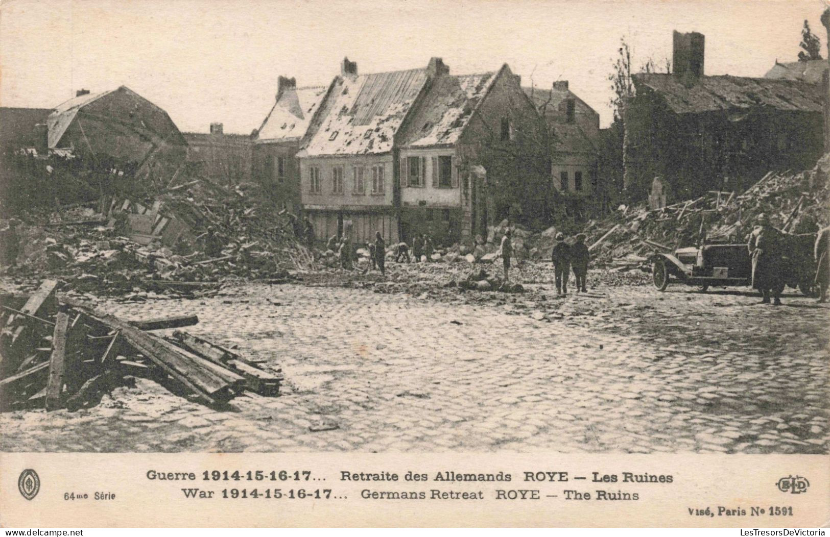 FRANCE - Roye - Les Ruines - La Guerre - Carte Postale Ancienne - Roye