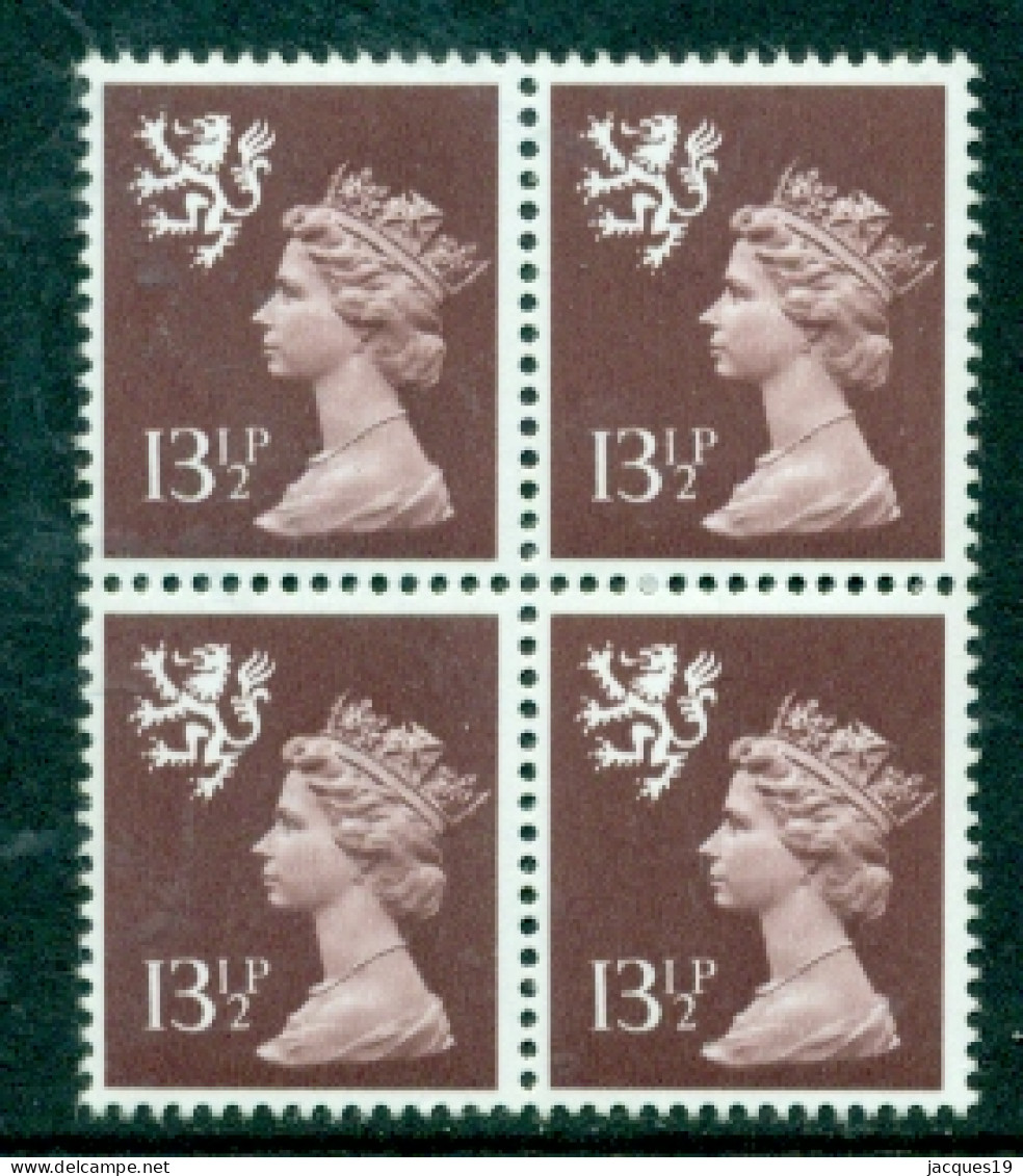 Great Britain Scotland 1980 Machin 13 1/2p Block Of 4 SG S34 MNH - Scotland