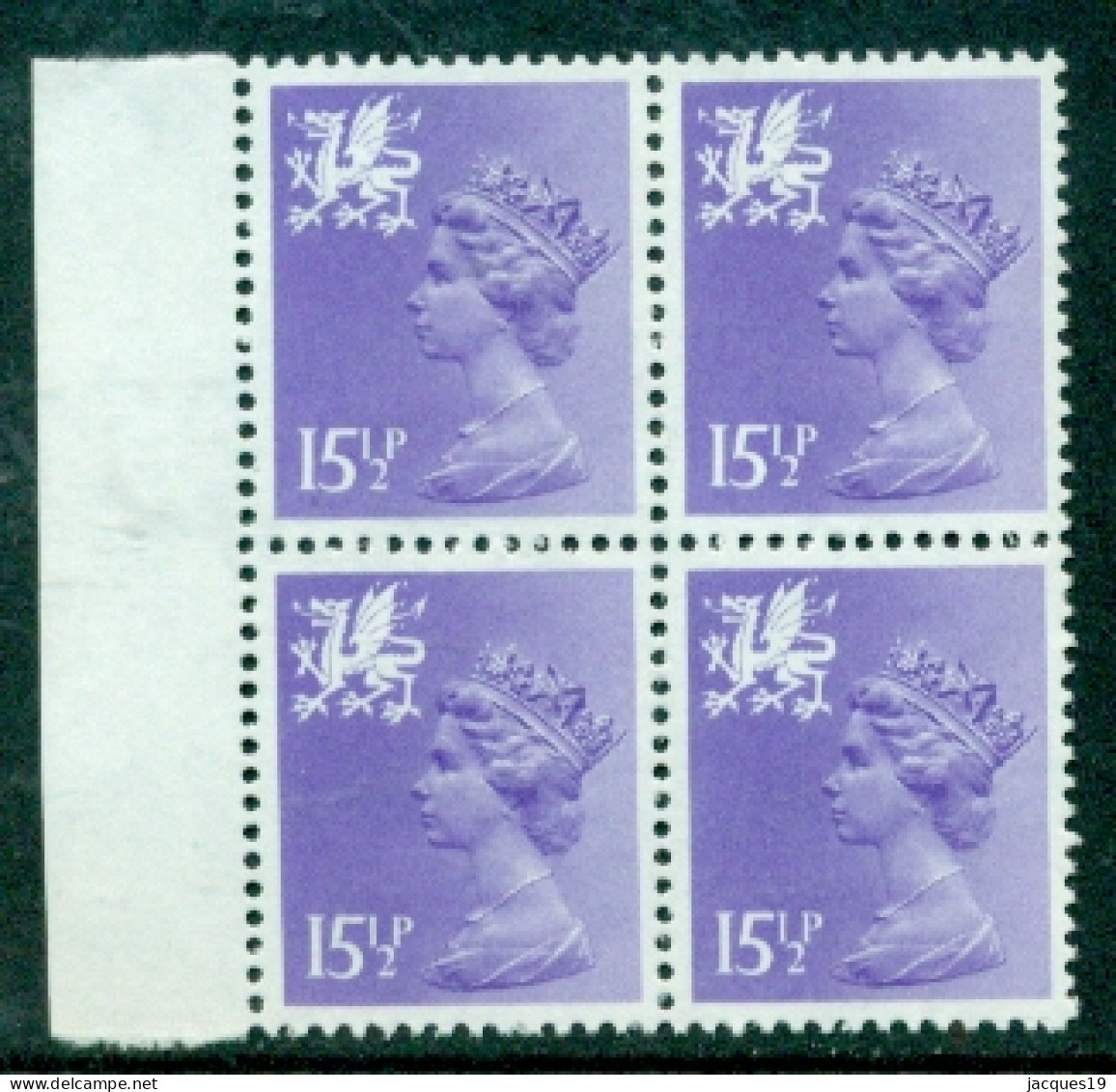 Great Britain Wales 1982 Machin 15 1/2 P Block Of 4 SG W42 MNH - Wales