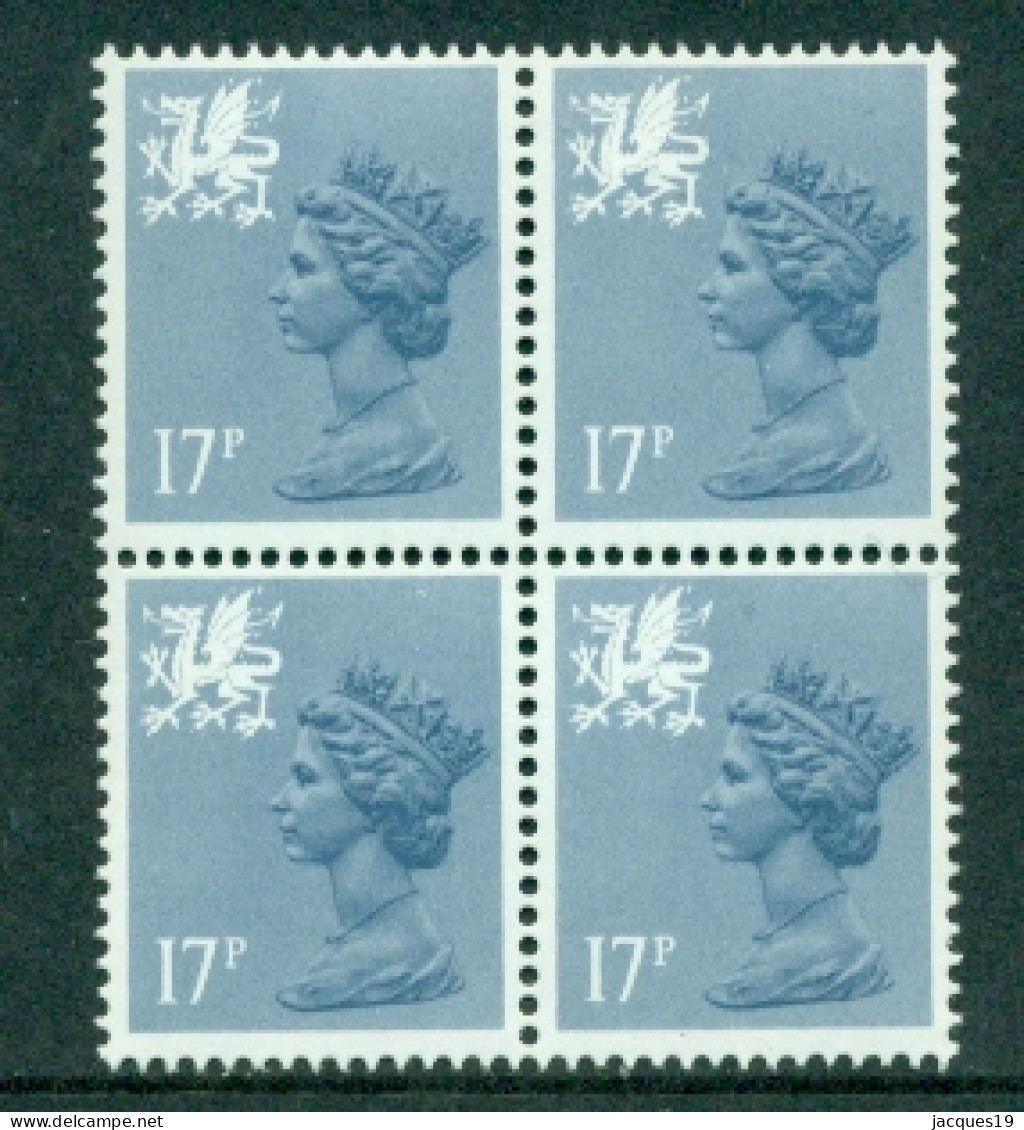 Great Britain Wales 1984 Machin 17p Block Of 4 SG W44 MNH - Wales