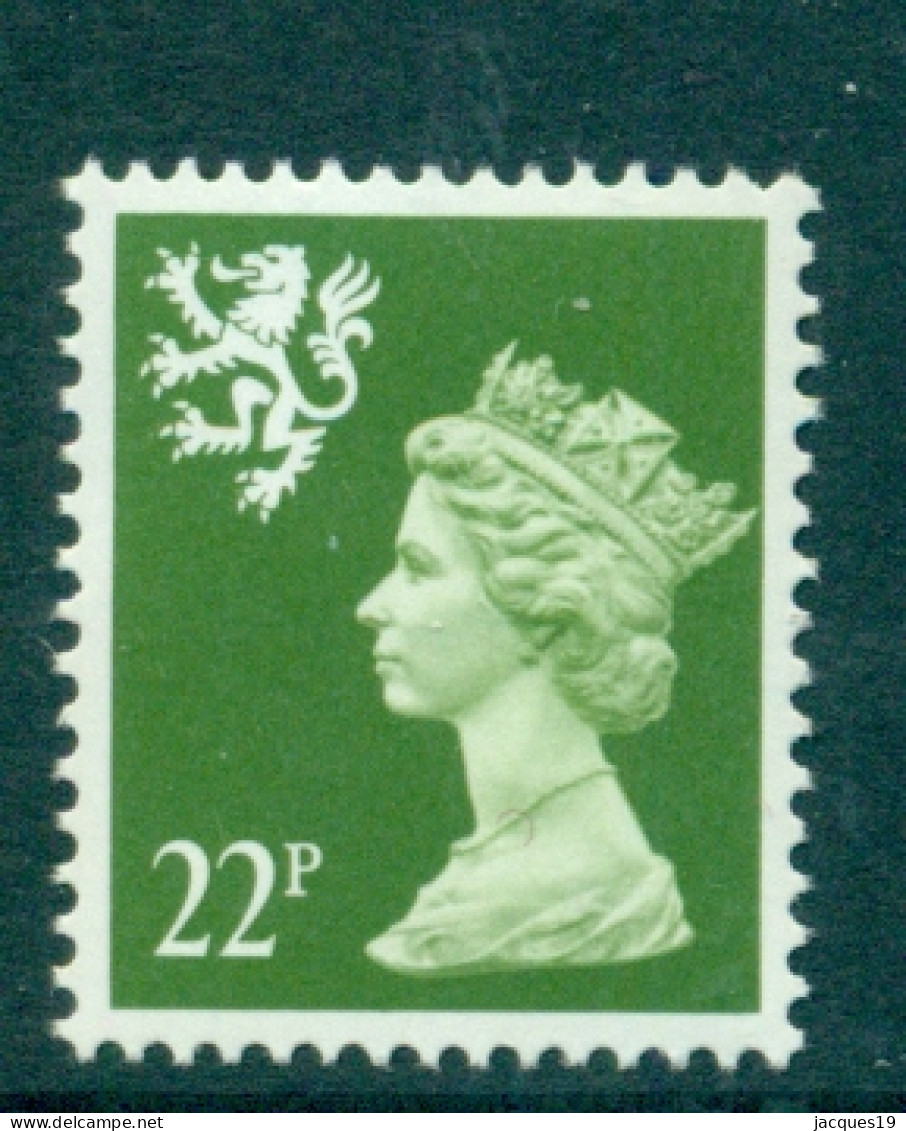 Great Britain Scotland 1986 Machin 22p Yellow Green 1 Side Band Type II SG S48a MNH - Scotland