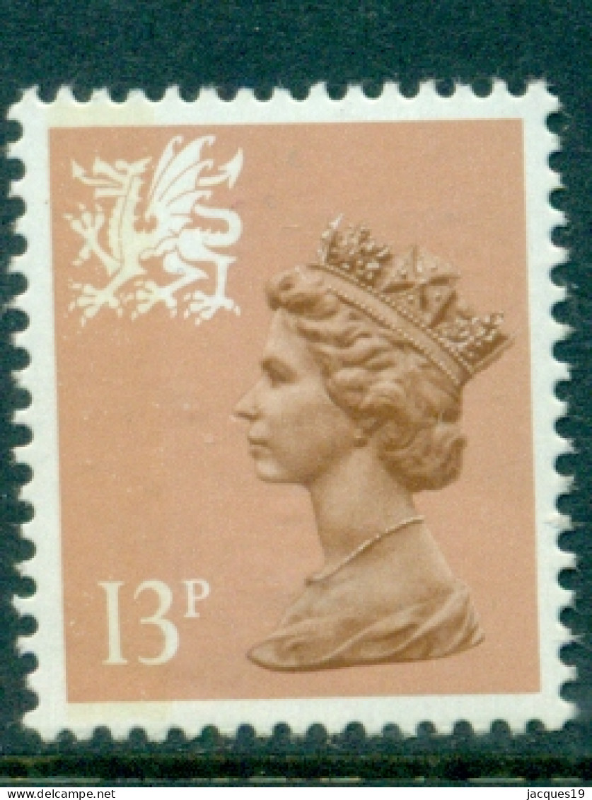 Great Britain Wales 1987 Machin 13p Pale-chestnut 1 Side Band Type II SG W38a MNH - Galles