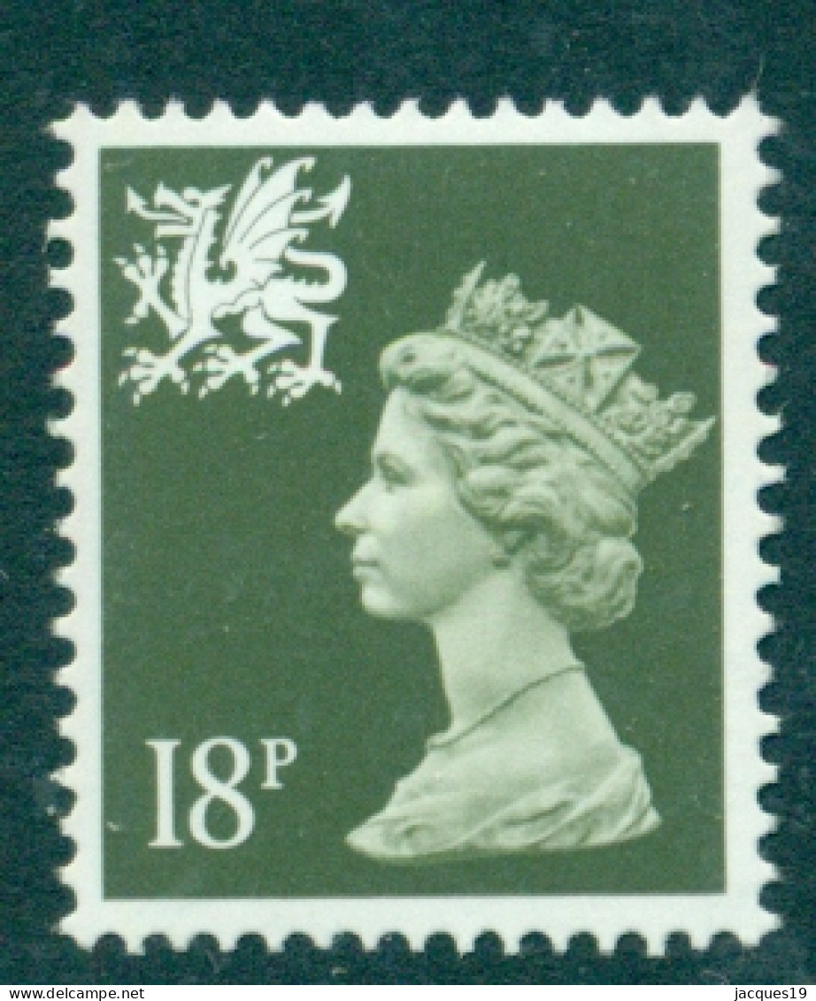 Great Britain Wales 1987 Machin 18p Deep Olive-grey Phosphorised Paper SG W47 MNH - Gales