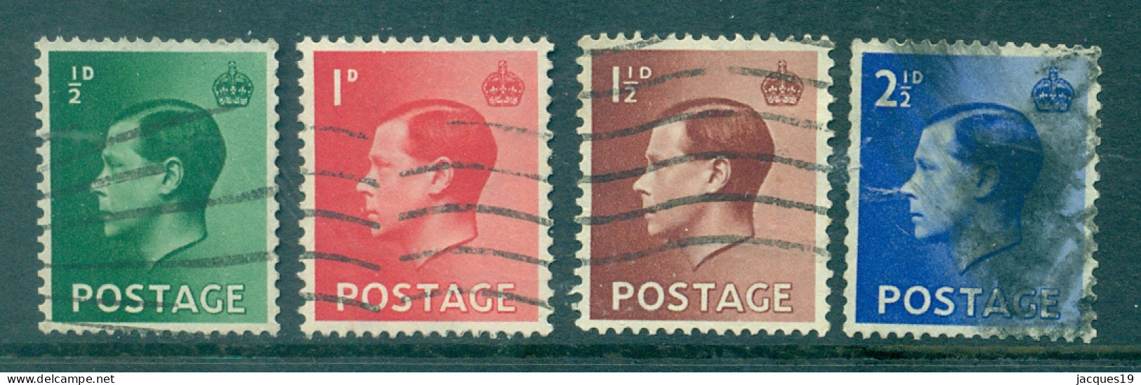 Great Britain 1936 King Edward VIII Definitives 4 Values SG 457-460 Postmarked - Gebruikt