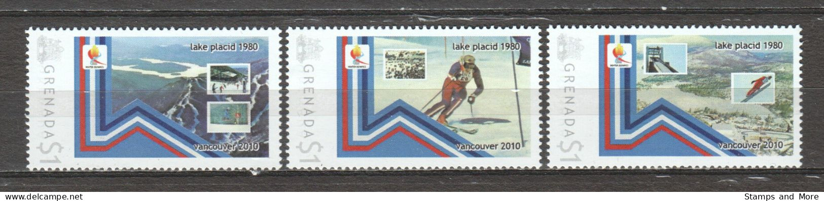 Grenada - Limited Edition Serie 13 MNH - WINTER OLYMPICS VANCOUVER 2010 - LAKE PLACID 1980 - Invierno 2010: Vancouver