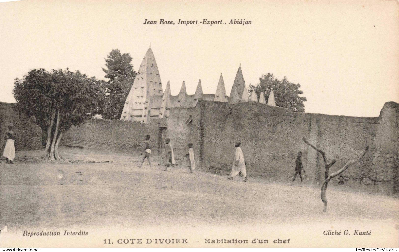 CÔTE D'IVOIRE - Habitation D'un Chef - Carte Postale Ancienne - Côte-d'Ivoire