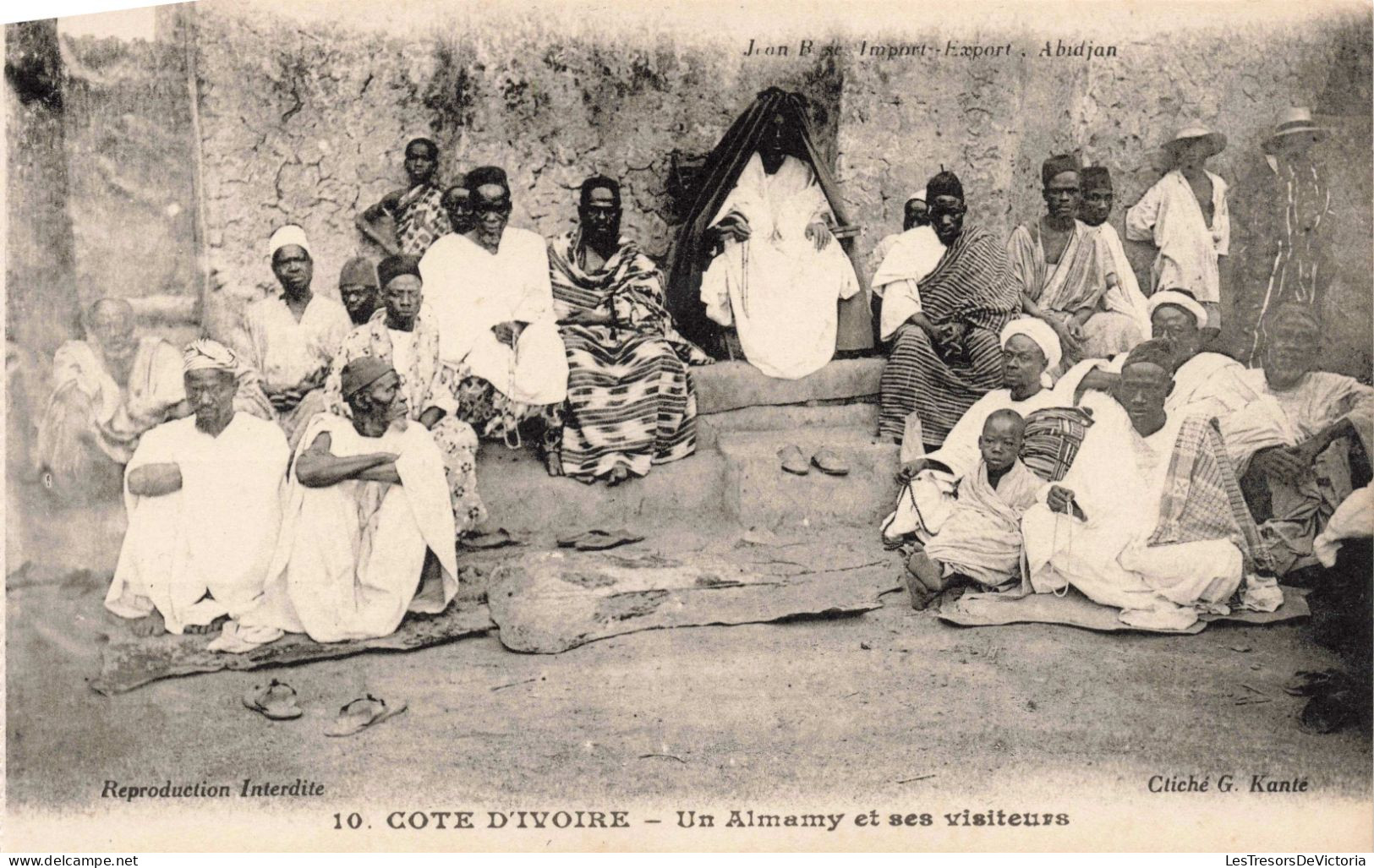 CÔTE D'IVOIRE - Un Almamy Et Ses Visiteurs - Animé - Carte Postale Ancienne - Ivory Coast