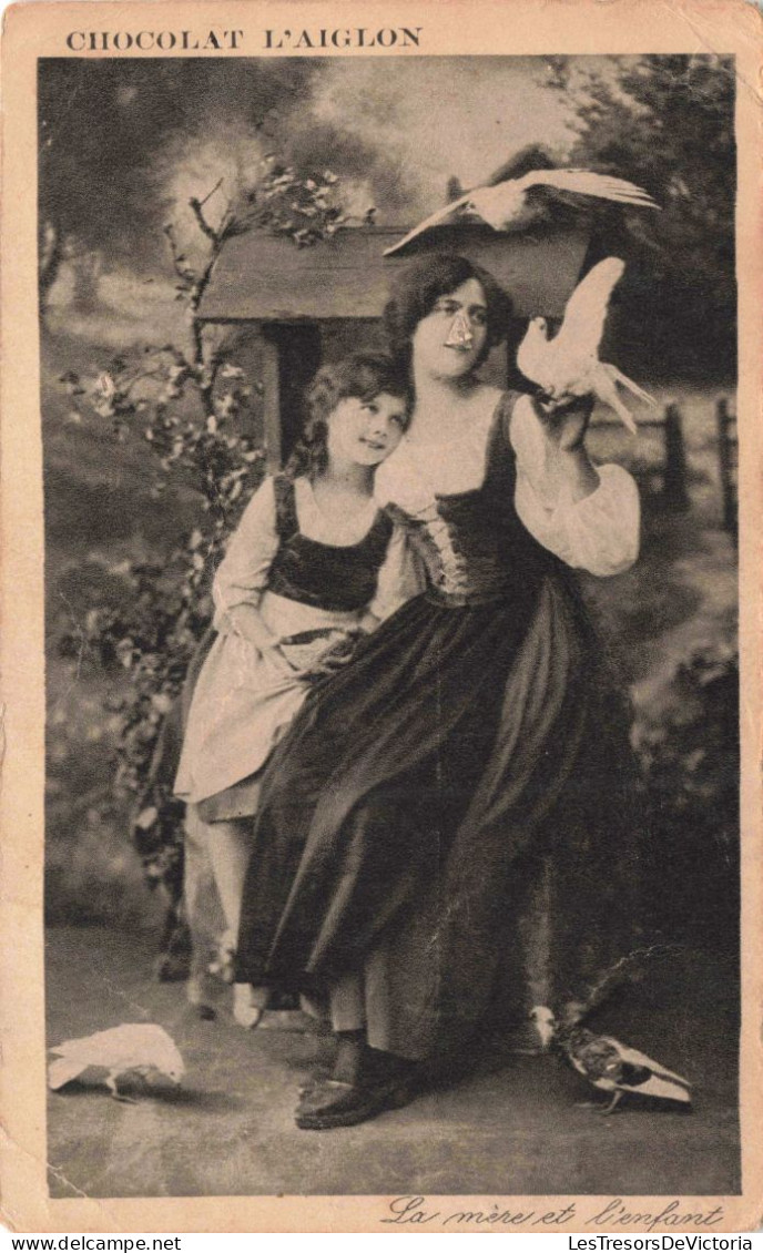 COMMERCE - Chocolat L'Aiglon - La Mère Et L'enfant - Carte Postale Ancienne - Altri & Non Classificati