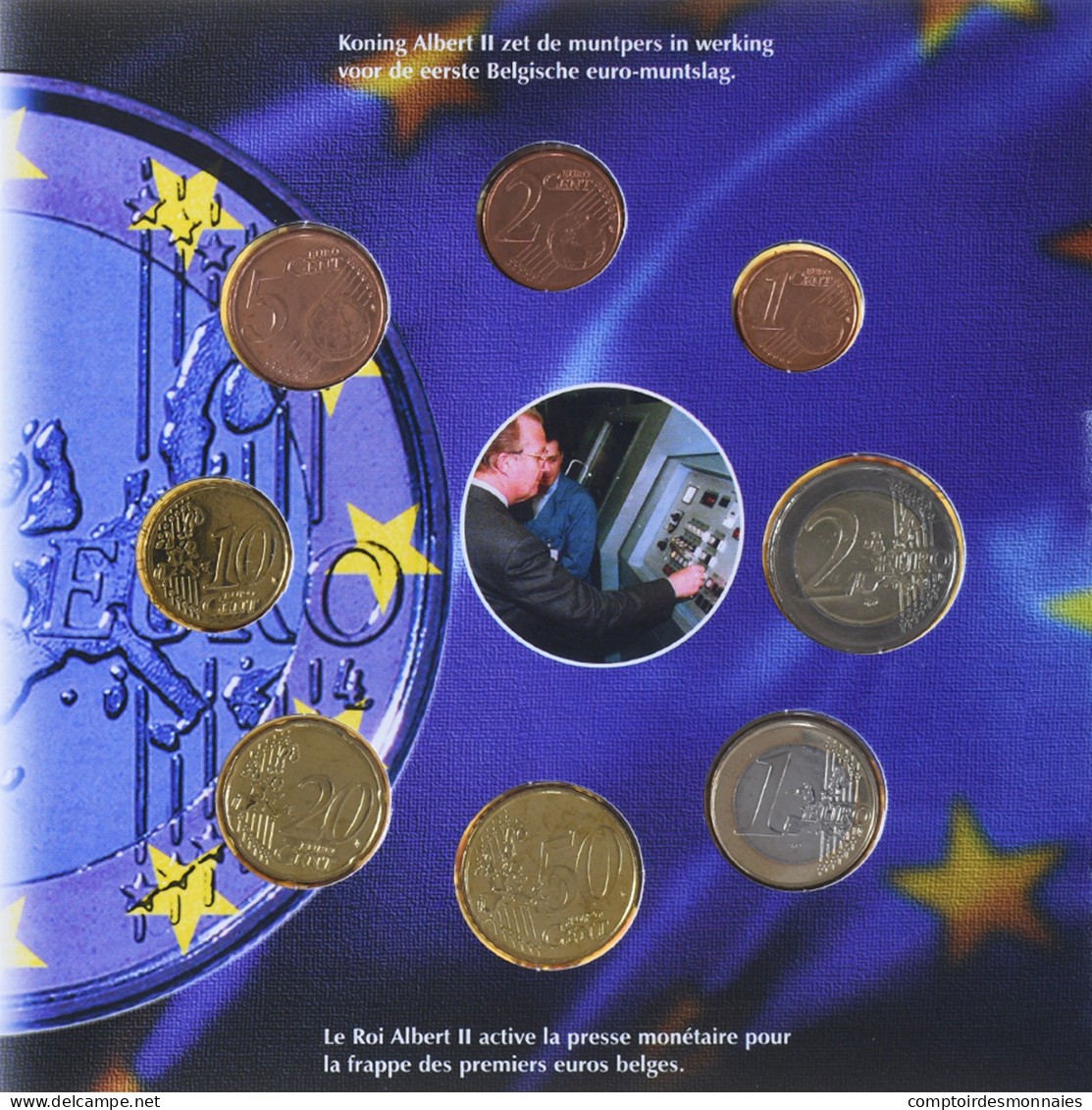 Monnaie, Belgique, Adieu Frank, Welkom Euro, Coffret, 2002, FDC.BU, FDC - Sonstige & Ohne Zuordnung