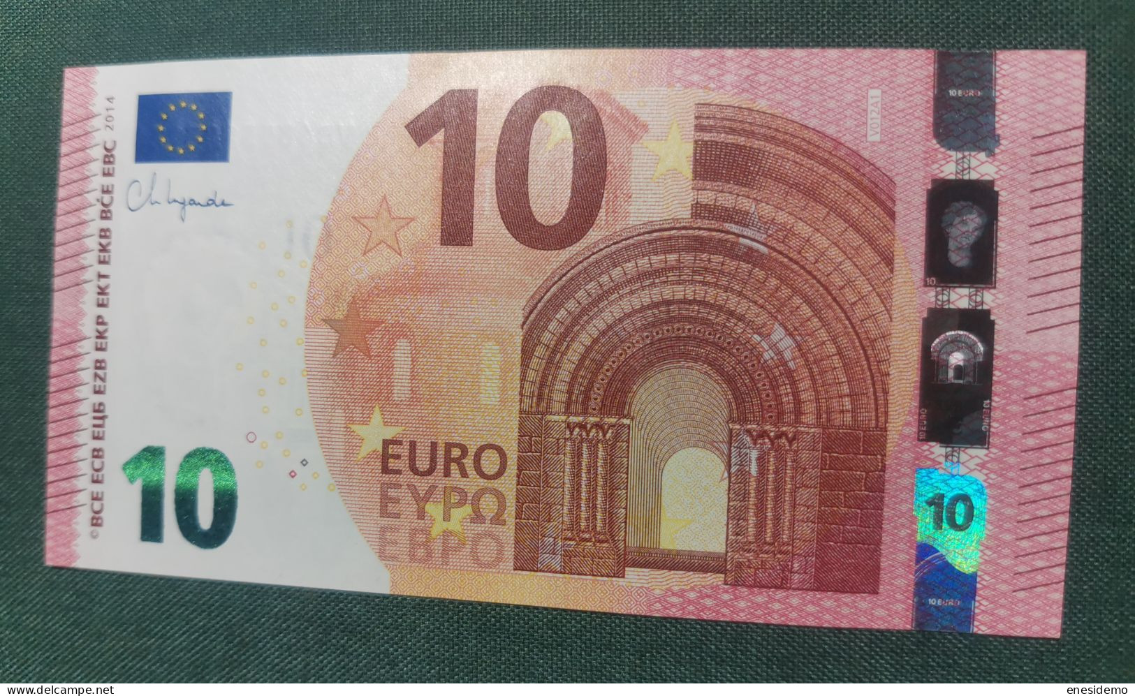 10 EURO SPAIN 2014 LAGARDE V012A1 VB SC FDS UNCIRCULATED  PERFECT - 10 Euro