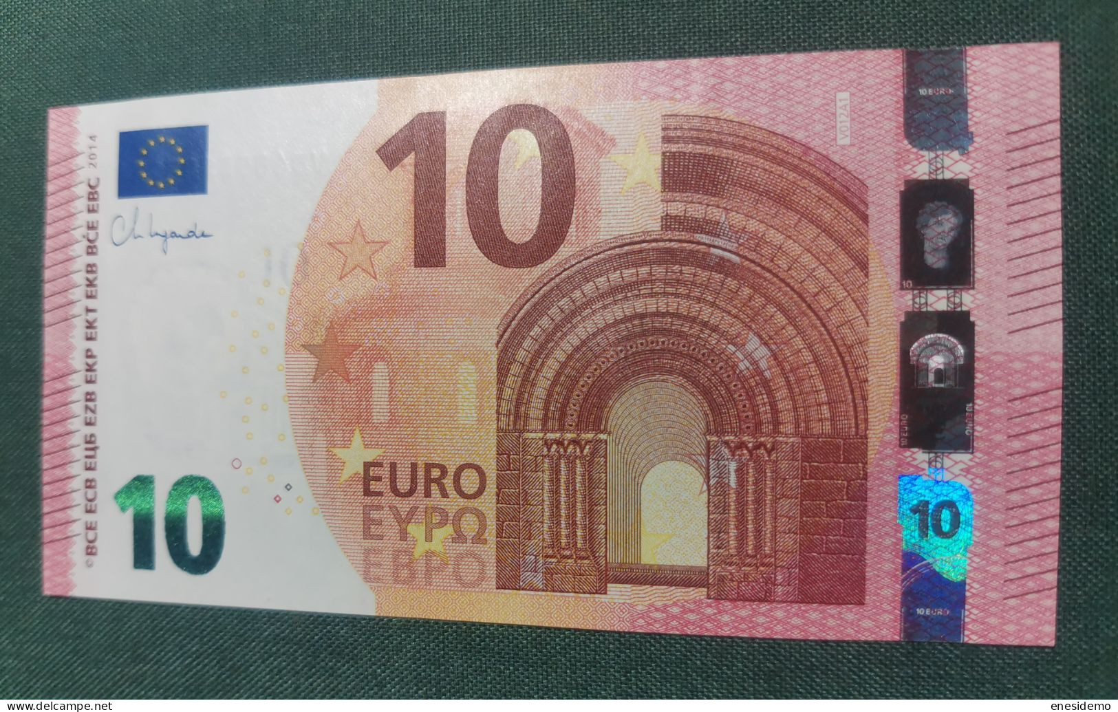 10 EURO SPAIN 2014 LAGARDE V012A1 VB SC FDS UNCIRCULATED  PERFECT - 10 Euro