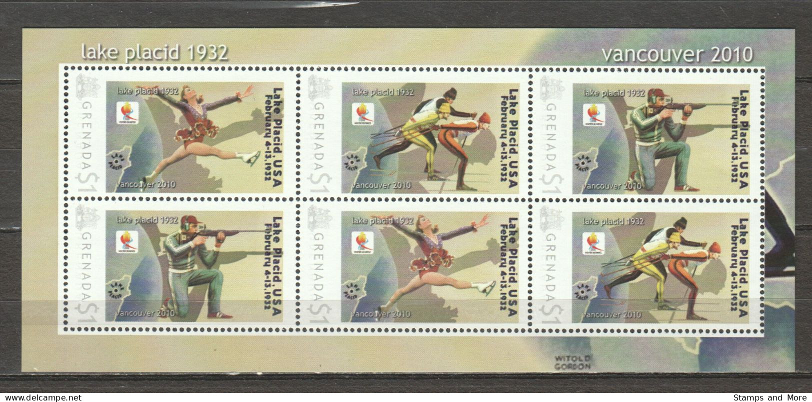 Grenada - Limited Edition Sheet 03 MNH - WINTER OLYMPICS VANCOUVER 2010 - LAKE PLACID 1932 - Hiver 2010: Vancouver