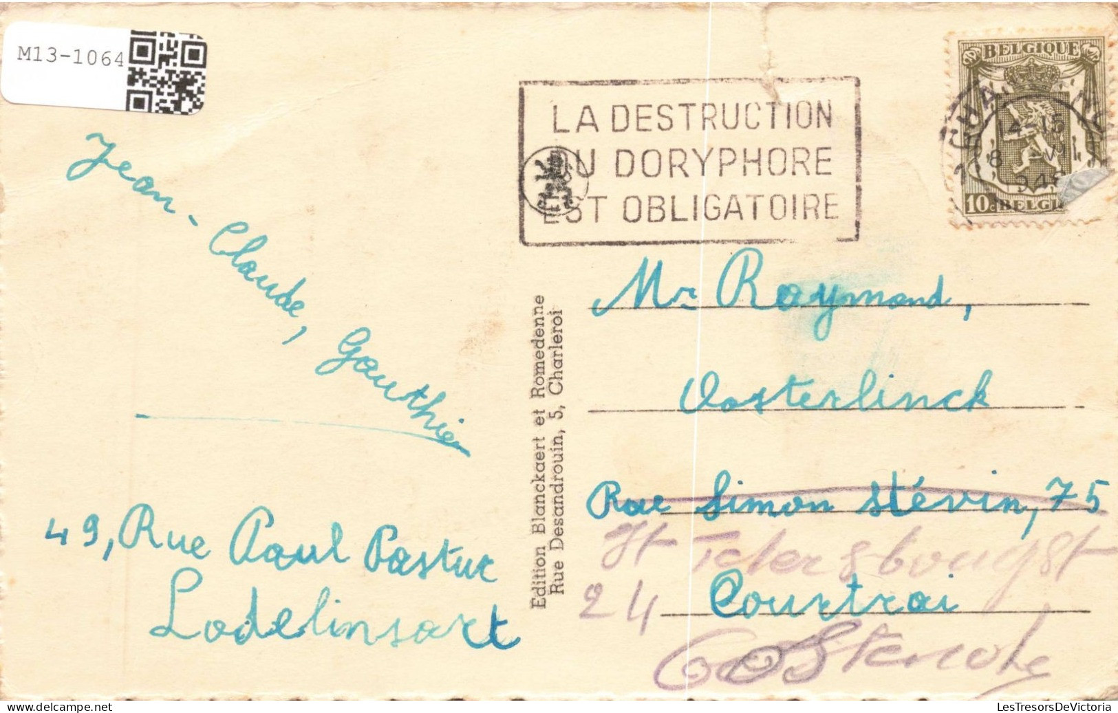 BELGIQUE - Charleroi - Woluwe - La Caserne Tresignies - Carte Postale Ancienne - Charleroi