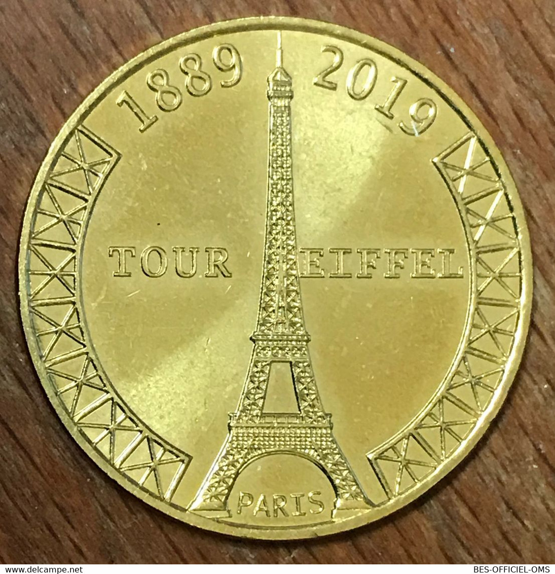 75007 PARIS TOUR EIFFEL MDP 2019 MÉDAILLE SOUVENIR MONNAIE DE PARIS JETON TOURISTIQUE MEDALS COINS TOKENS - 2019