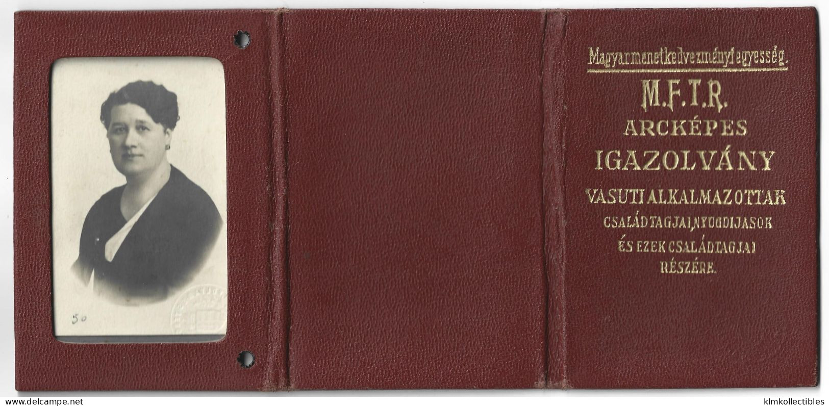 HUNGARY MAGYARRORSZAG - 1936-1940 MFTR IDENTITY CARD - REVENUE STAMPS TIMBRE FISCAL STEUERMARKE - Fiscale Zegels