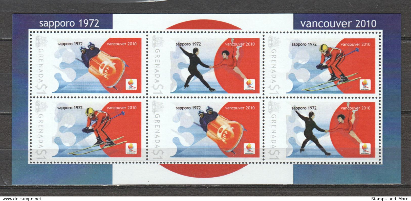 Grenada - Limited Edition Sheet 11 MNH - WINTER OLYMPICS VANCOUVER 2010 - SAPORRO 1972 - Hiver 2010: Vancouver