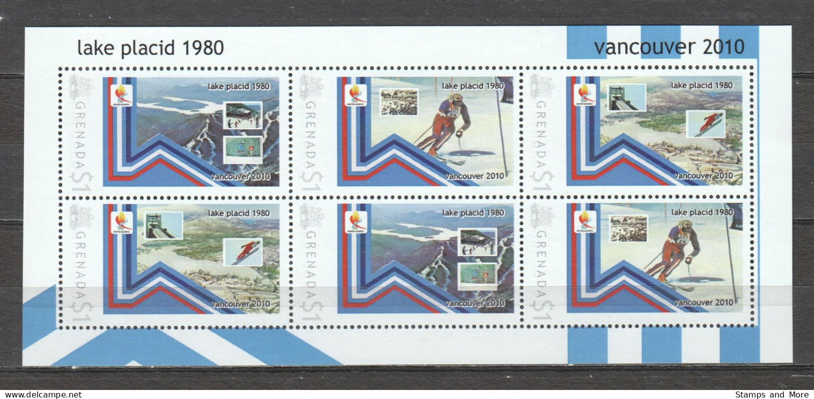 Grenada - Limited Edition Sheet 13 MNH - WINTER OLYMPICS VANCOUVER 2010 - LAKE PLACID 1980 - Winter 2010: Vancouver