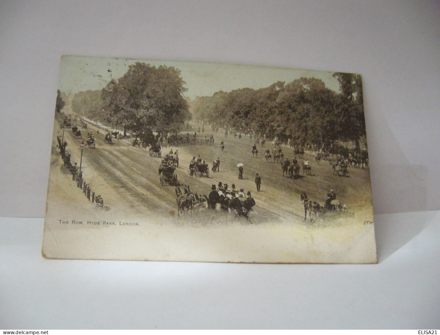 THE ROW HYDE PARK  LONDON ROYAUME UNI ANGLETERRE CPA 1903 - Hyde Park