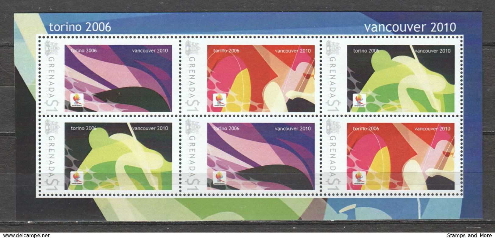Grenada - Limited Edition Sheet 20 MNH - WINTER OLYMPICS VANCOUVER 2010 - TORINO 2006 - Winter 2010: Vancouver
