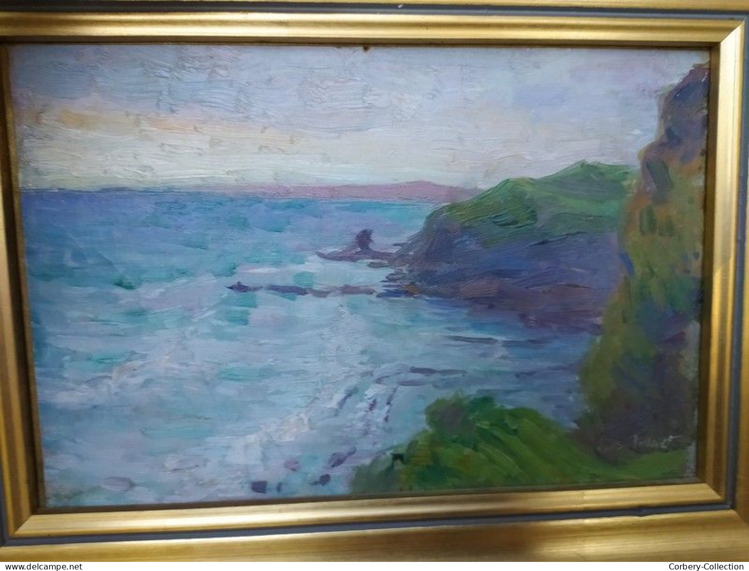 LOUIS FIDRIT (1883-1918) Tableau Paysage Marin Bretagne Cote Bretonne  LOUIS FIDRIT (1883-1918)