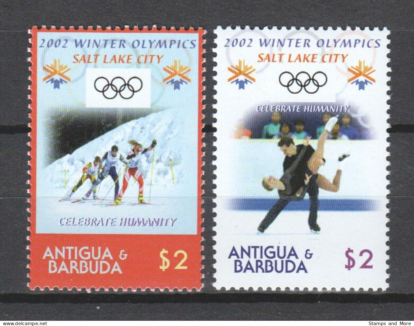 Antigua & Barbuda 2002 Mi 3722-3723 MNH WINTER OLYMPICS SALT LAKE CITY - Winter 2002: Salt Lake City