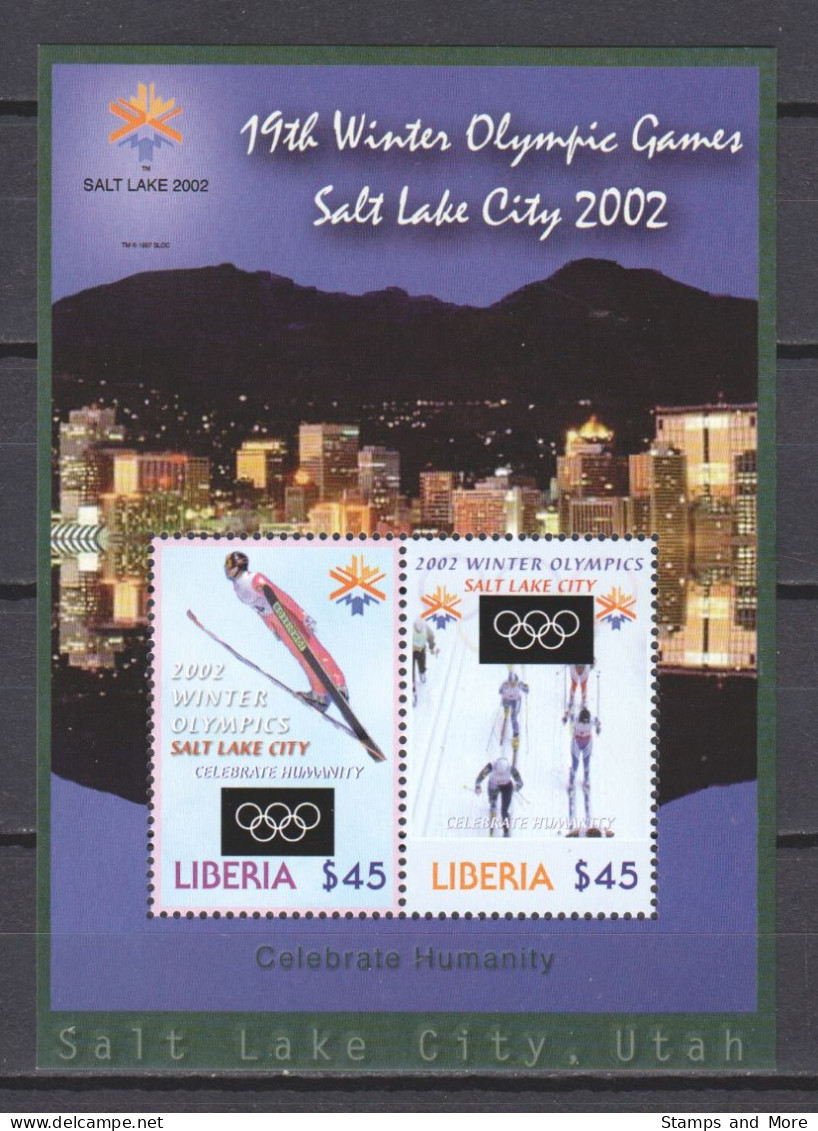 Liberia 2002 Mi Block 467 MNH WINTER OLYMPICS SALT LAKE CITY - Hiver 2002: Salt Lake City