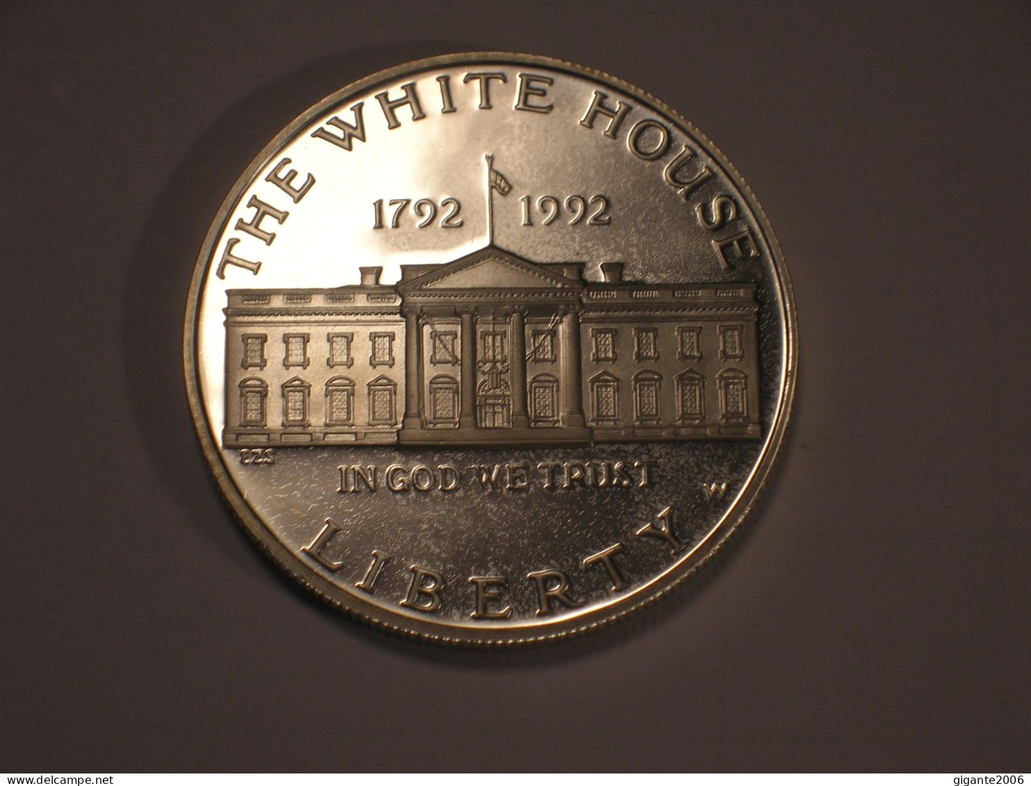 Estados Unidos/USA 1 Dolar Conmemorativo, 1992 W, Proof, 200 Aniversario Casa Blanca (13949) - Gedenkmünzen