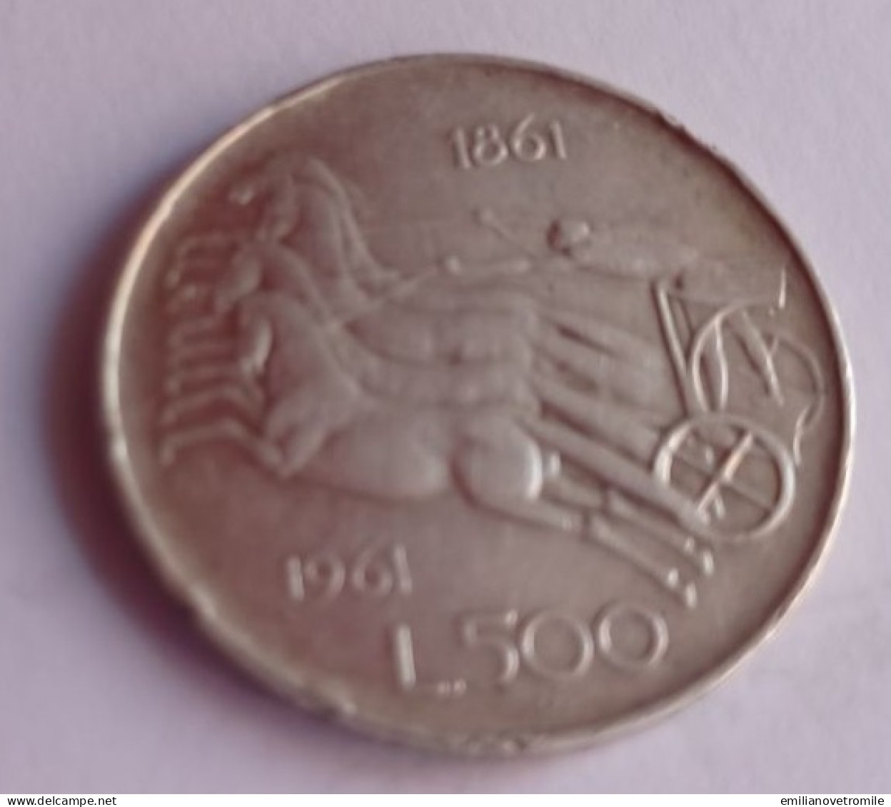 ITALIA - MONETA 500 Lire 1961- ARGENTO  BB - 500 Liras