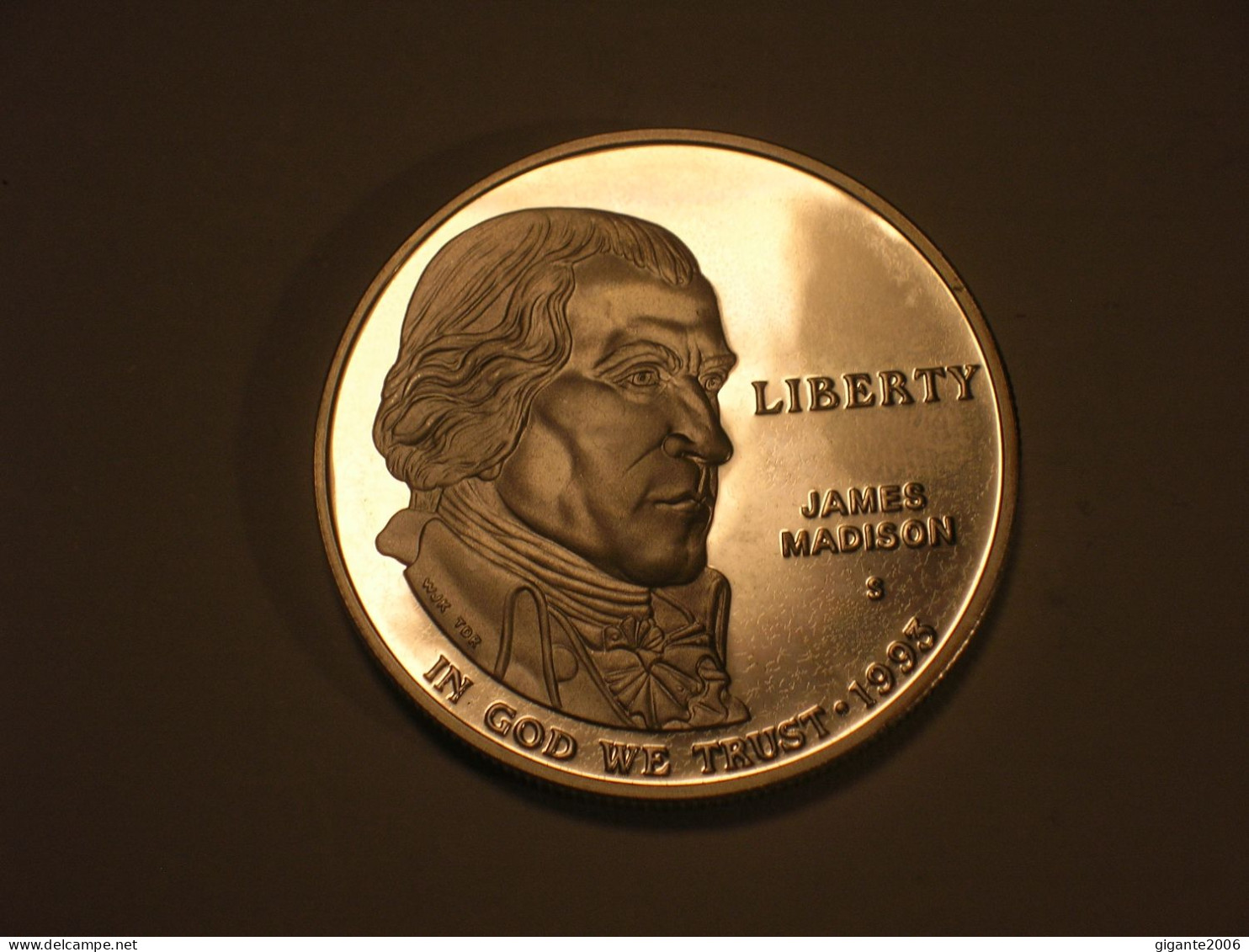 Estados Unidos/USA 1 Dolar Conmemorativo, 1993 S, Proof, James Madison (13951) - Commemoratifs