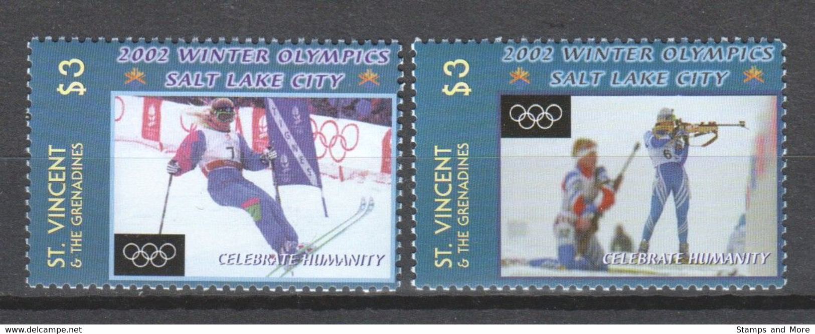 St Vincent Grenadines 2002 Mi 5507-5508 MNH WINTER OLYMPICS SALT LAKE CITY - Hiver 2002: Salt Lake City