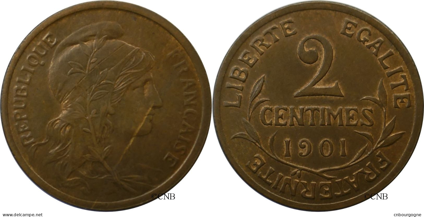 France - IIIe République - 2 Centimes Daniel-Dupuis 1901 - SUP/MS60 Red-brown - Fra4880 - 2 Centimes