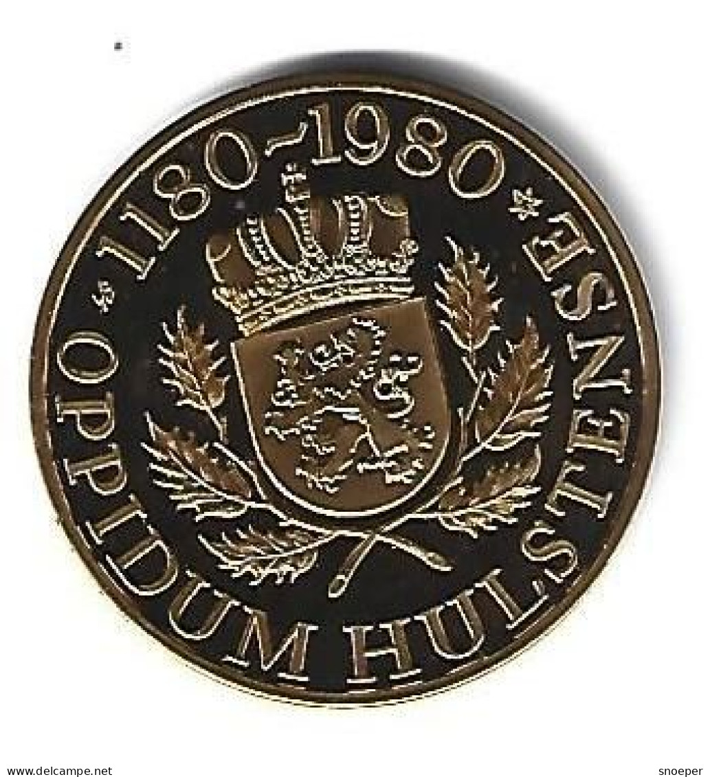 *medialle Netherlands Hulst 1 Cromstaert 1980 - Souvenirmunten (elongated Coins)