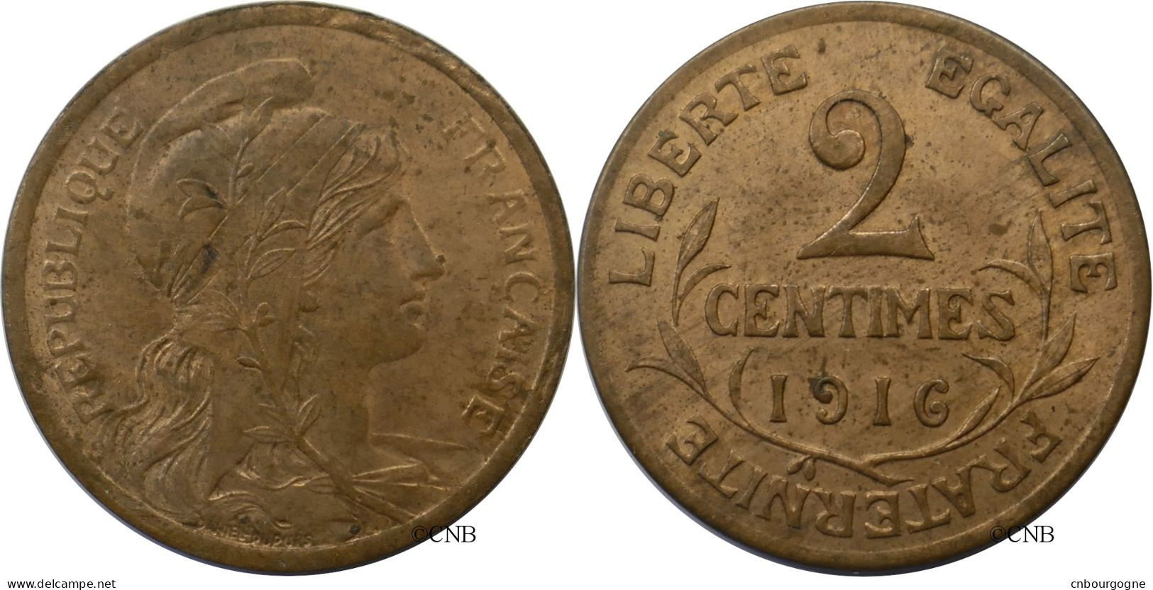 France - IIIe République - 2 Centimes Daniel-Dupuis 1916 - SUP+/MS62 Red - Fra4890 - 2 Centimes