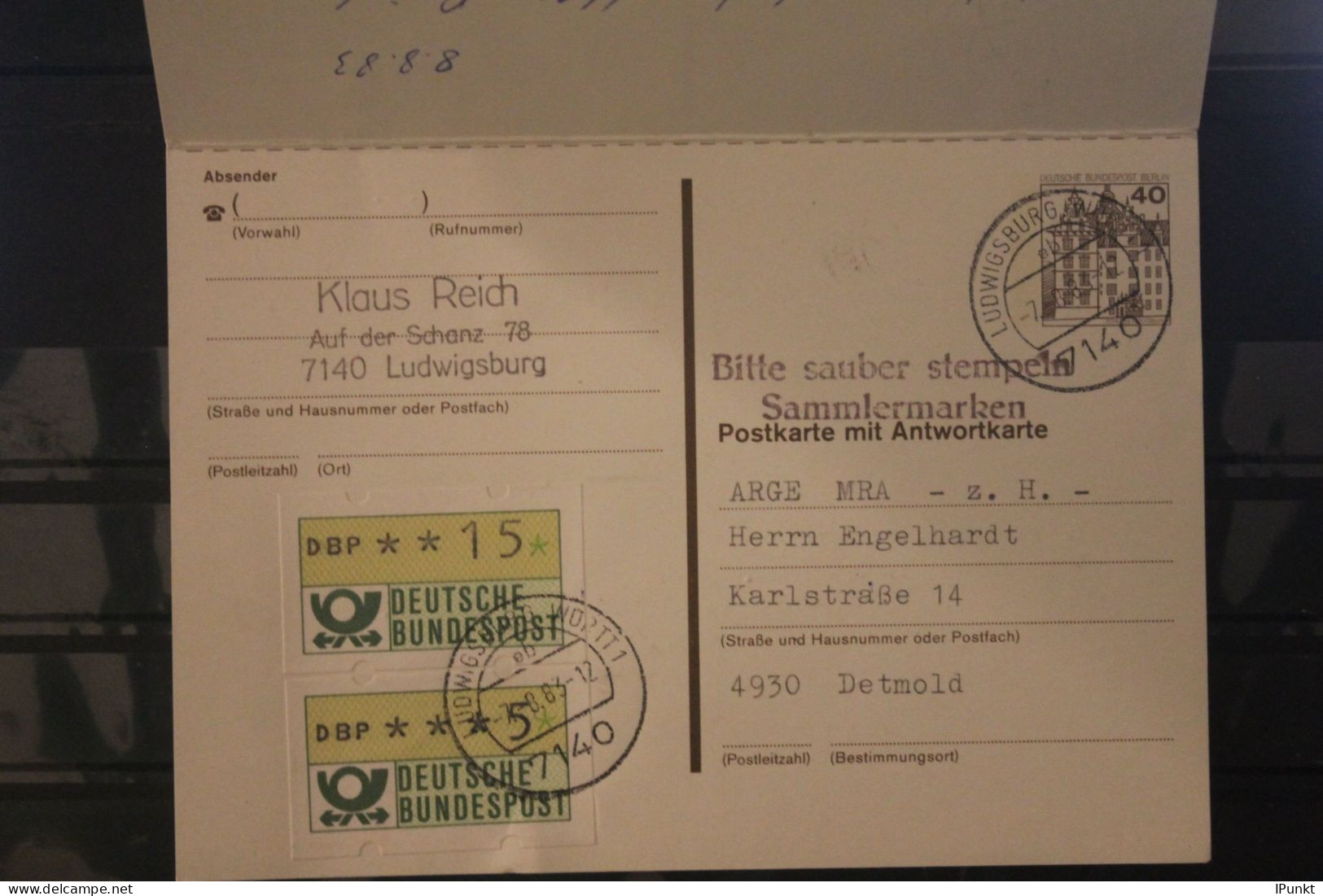 Berlin 1982, Ganzsache P 124 A/F, Gestempelt - Postkarten - Gebraucht