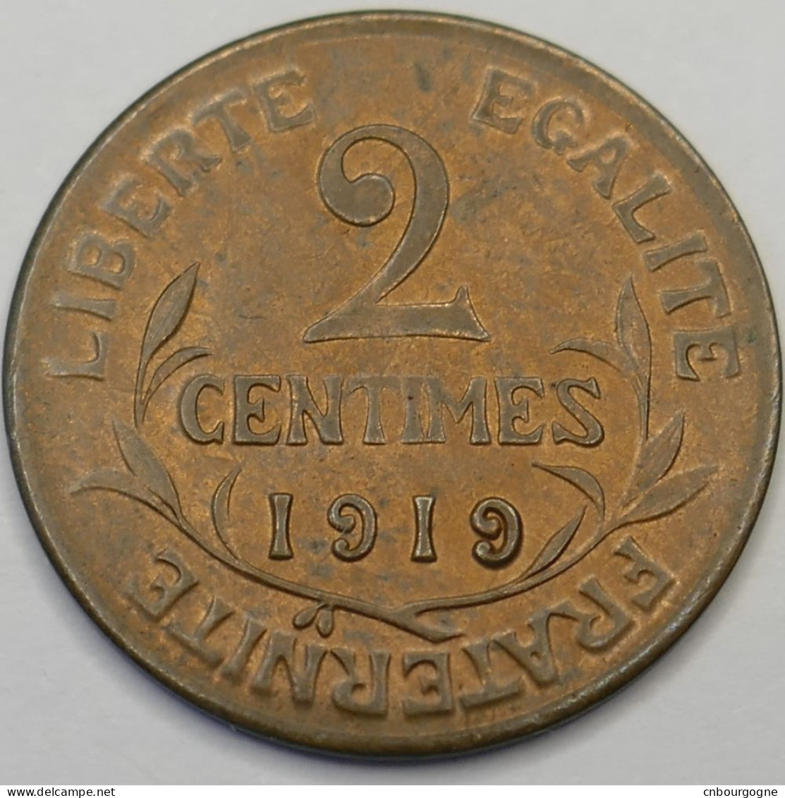 France - IIIe République - 2 Centimes Daniel-Dupuis 1919 - SUP/AU58 Red-brown - Fra4894 - 2 Centimes