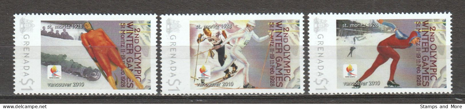 Grenada - Limited Edition Serie 02 MNH - WINTER OLYMPICS VANCOUVER 2010 - St Moritz 1928 - Winter 2010: Vancouver