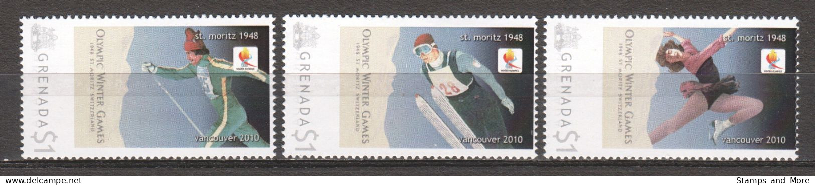 Grenada - Limited Edition Serie 05 MNH - WINTER OLYMPICS VANCOUVER 2010 - ST MORITZ 1948 - Winter 2010: Vancouver