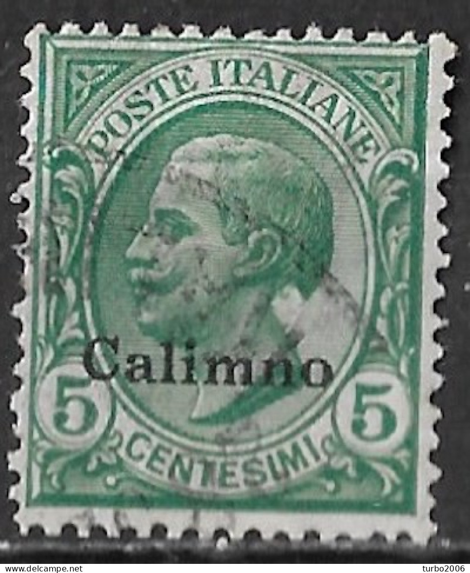 DODECANESE 1912 Italian Stmps With Black Overprint CALIMNO 5 C Green Vl. 2 - Dodekanesos