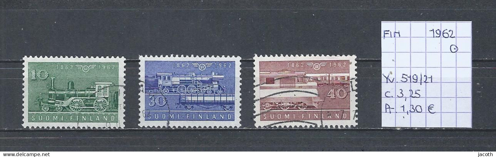 (TJ) Finland 1962 - YT 519/21 (gest./obl./used) - Gebruikt