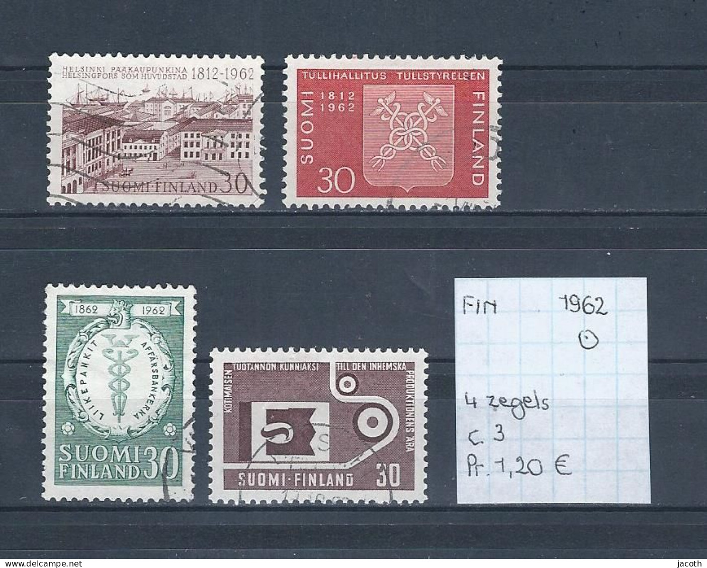 (TJ) Finland 1962 - 4 Zegels (gest./obl./used) - Used Stamps