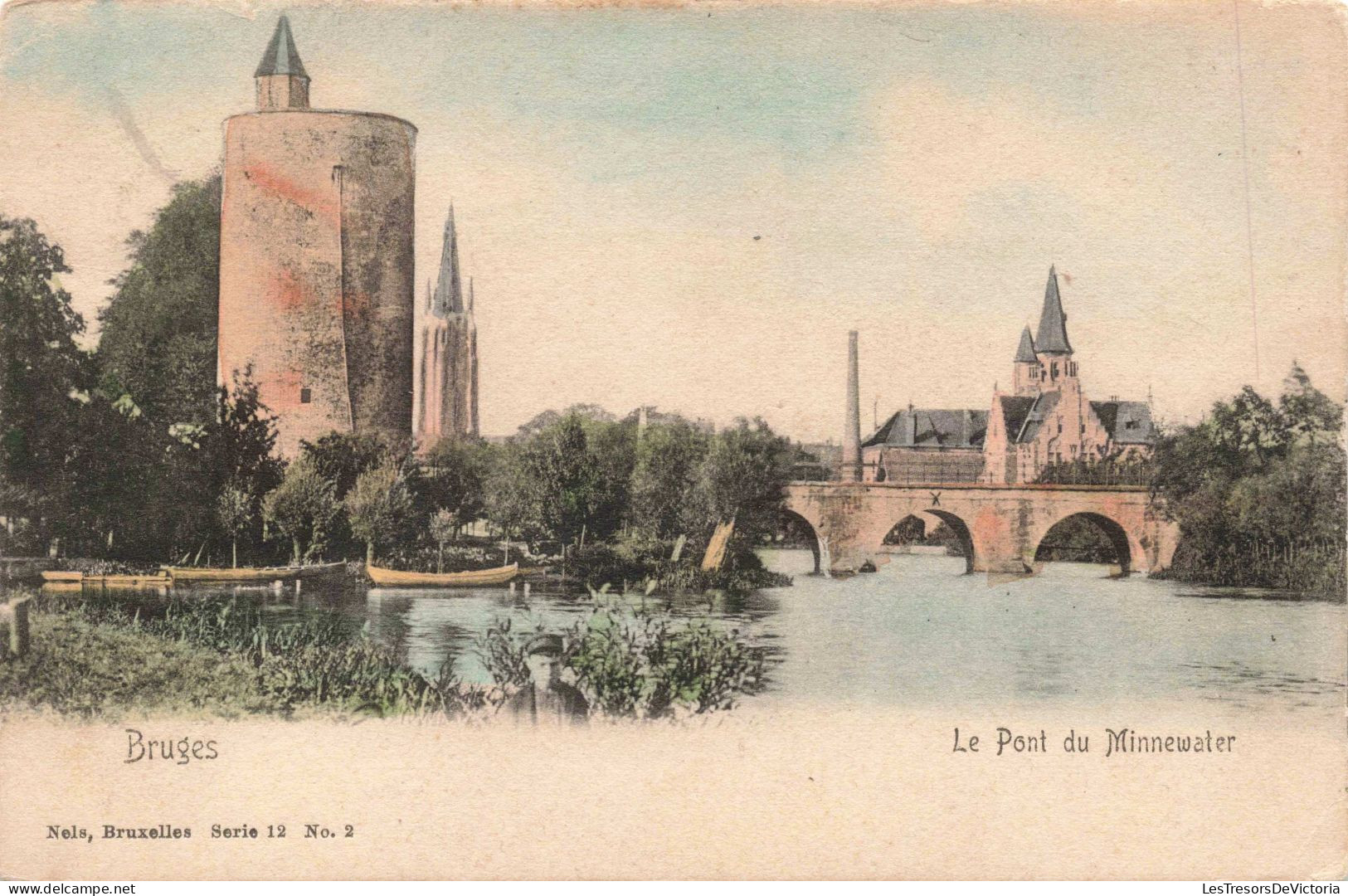 BELGIQUE - Bruges - Le Pont Du Minnewater - Colorisé - Carte Postale Ancienne - Brugge
