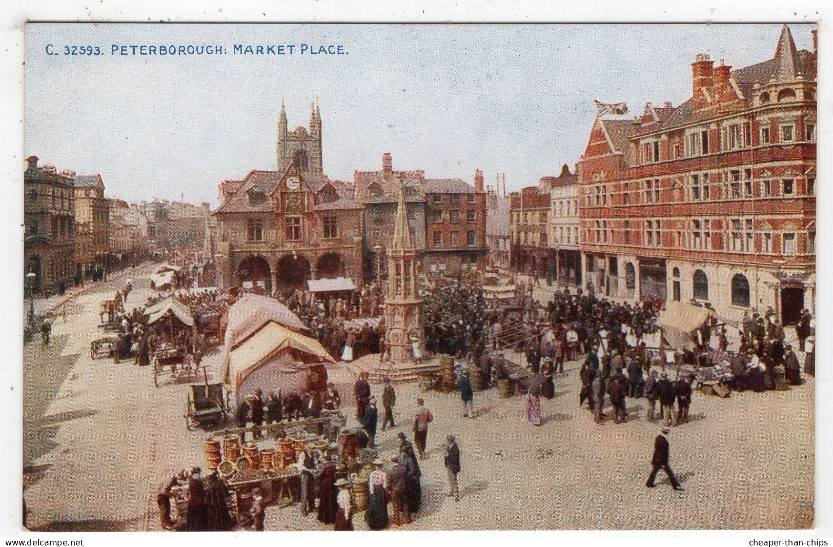 PETERBOROUGH : Market Place - Photochrom Celesque  C.32593 - Northamptonshire