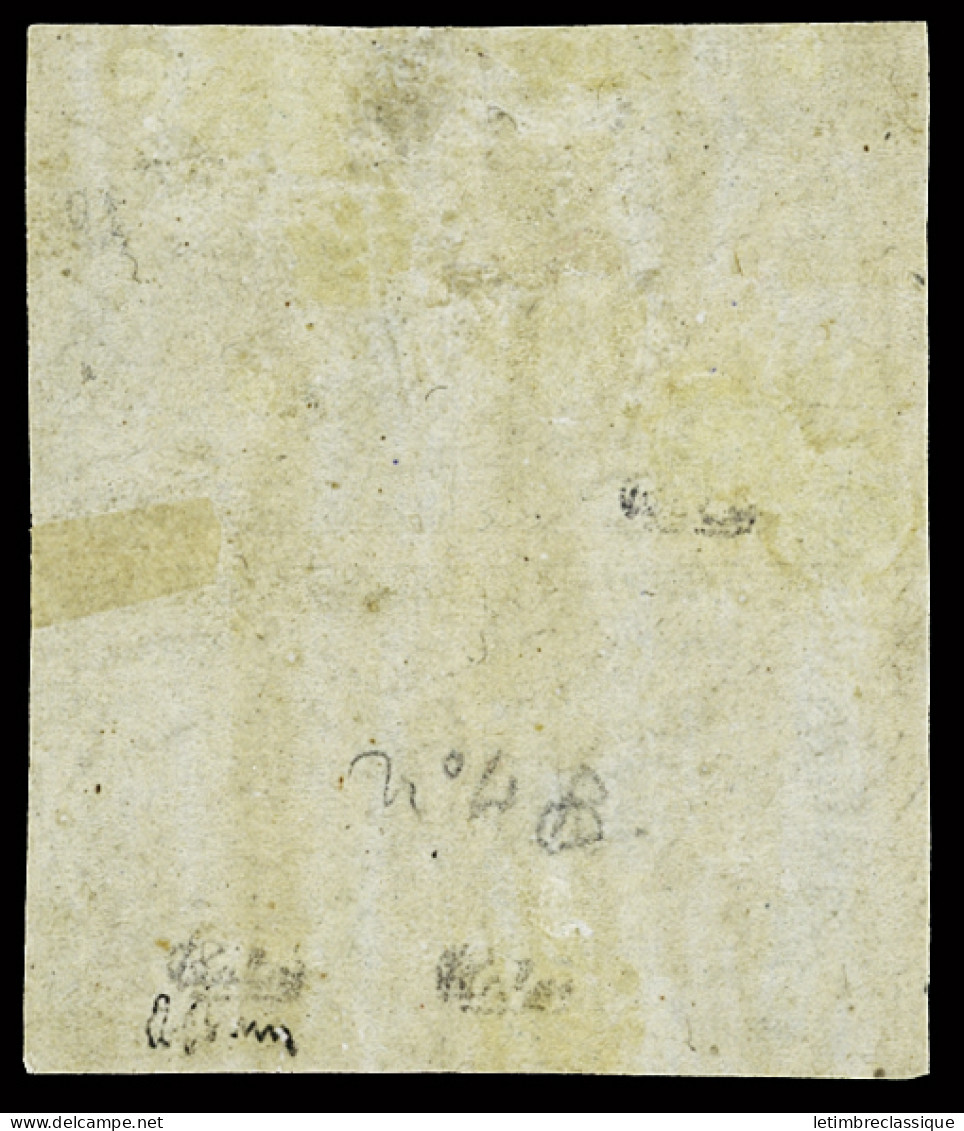Bloc De 4,* N°4 25c Bleu En Bloc De 4, Neuf * (infime Clair De Charnière), TB, RR. Signé A.Brun, Cert. Calves - 1849-1850 Ceres