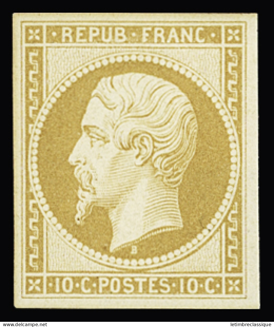 * N°9c 10c Bistre-jaune, Réimpression De 1862, Neuf *, Très Frais, TTB - 1852 Louis-Napoléon