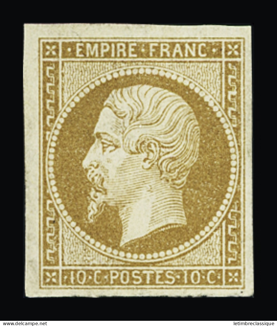 * N°13Ba 10c Bistre-brun, Neuf  *, TB. Signé Calves - 1853-1860 Napoleon III