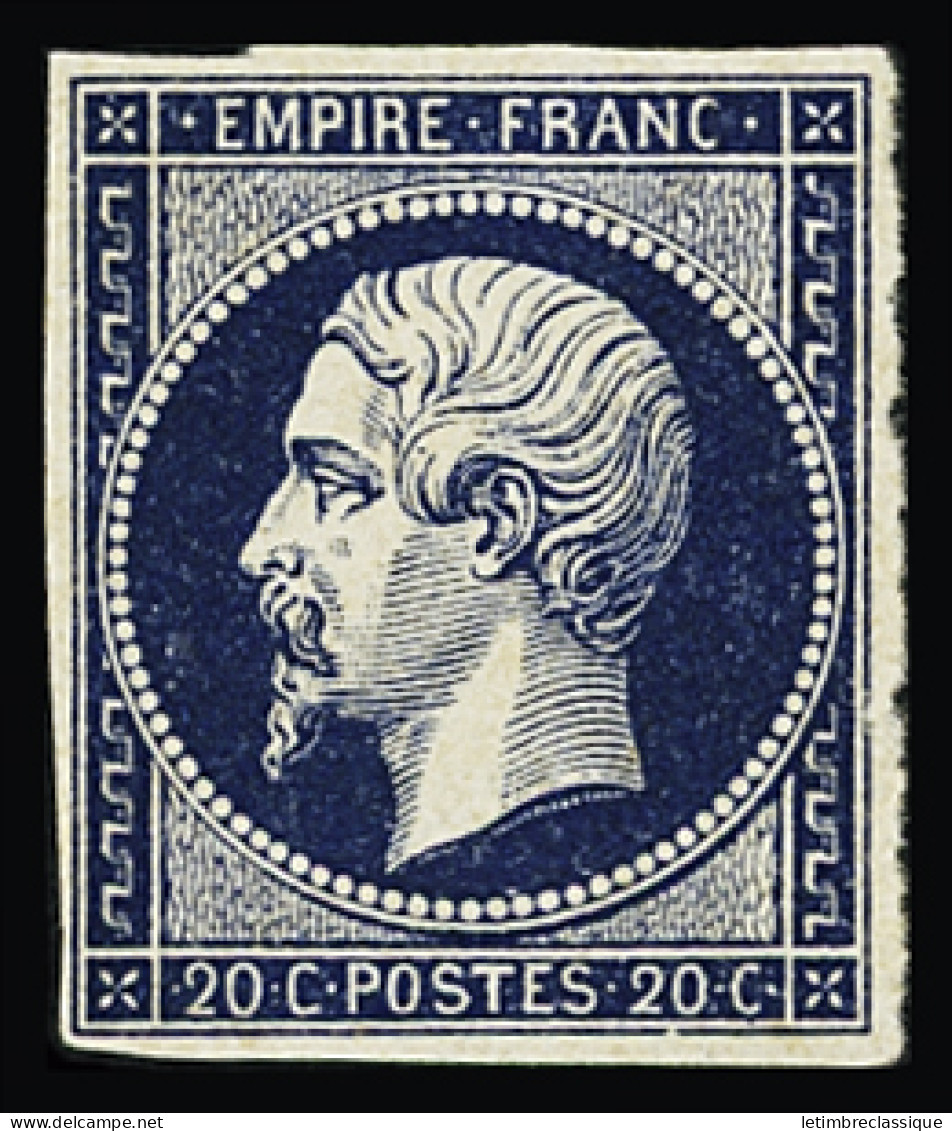 * N°14Aa 20c Bleu Foncé, Neuf Quasi **, Très Frais, TB - 1853-1860 Napoléon III