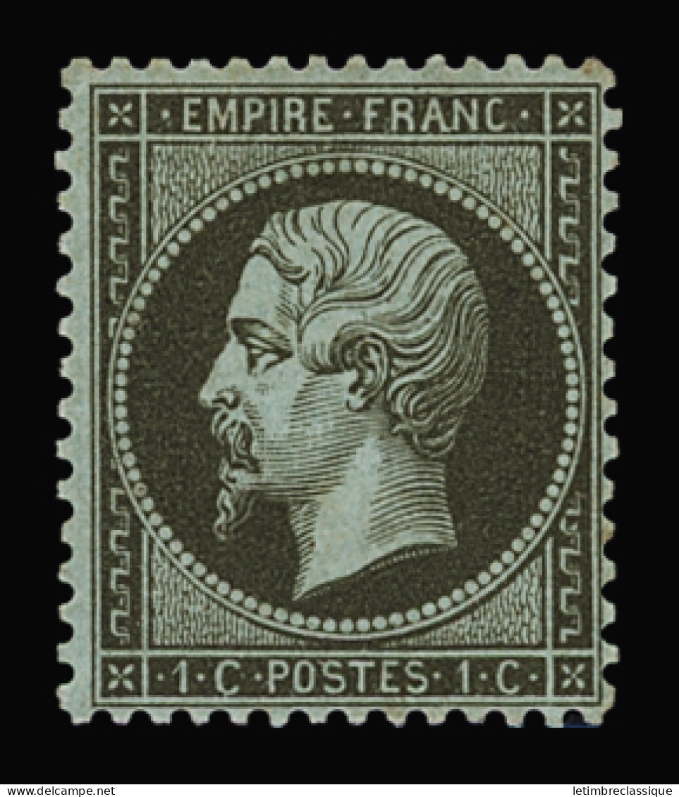 **,* N°19a 1c Vert-bronze, Neuf Quasi **, Très Frais, TTB. Signé Calves Comme ** (cote Pour *) - 1862 Napoleon III